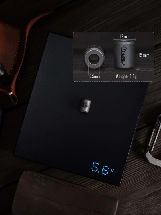 Бусины титановые 2 шт. KeyUnity® KA01 Stonewashed