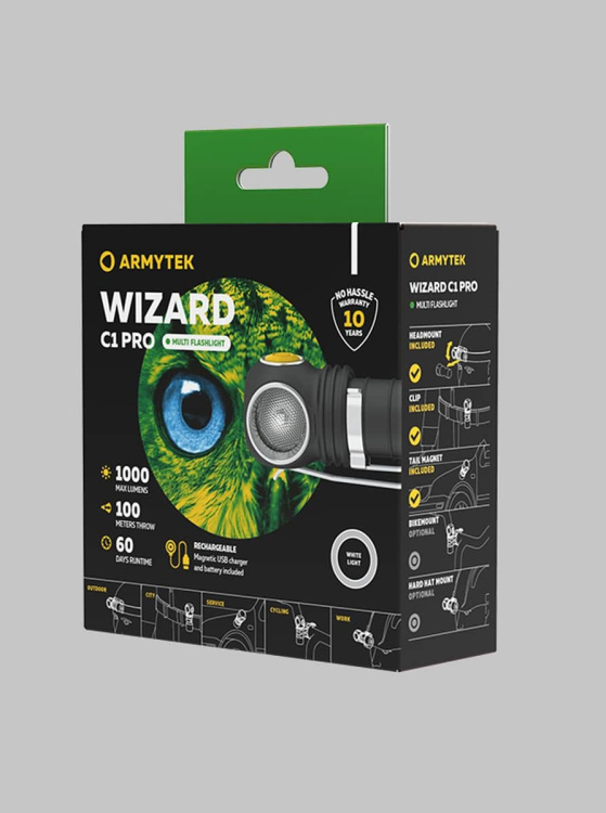 Фонарик ARMYTEK® Wizard C1 PRO (Белый свет)