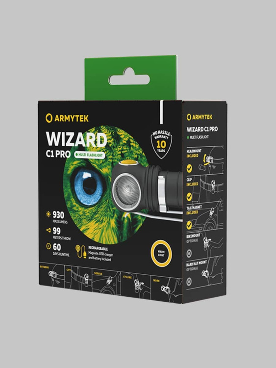 Фонарик ARMYTEK® Wizard C1 PRO (Теплый свет)