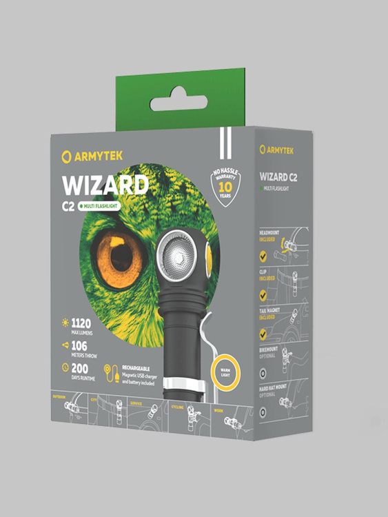 Фонарик ARMYTEK® Wizard C2 (Теплый свет)