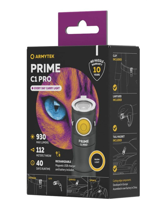 Фонарик ARMYTEK® Prime C1 PRO (Теплый свет)