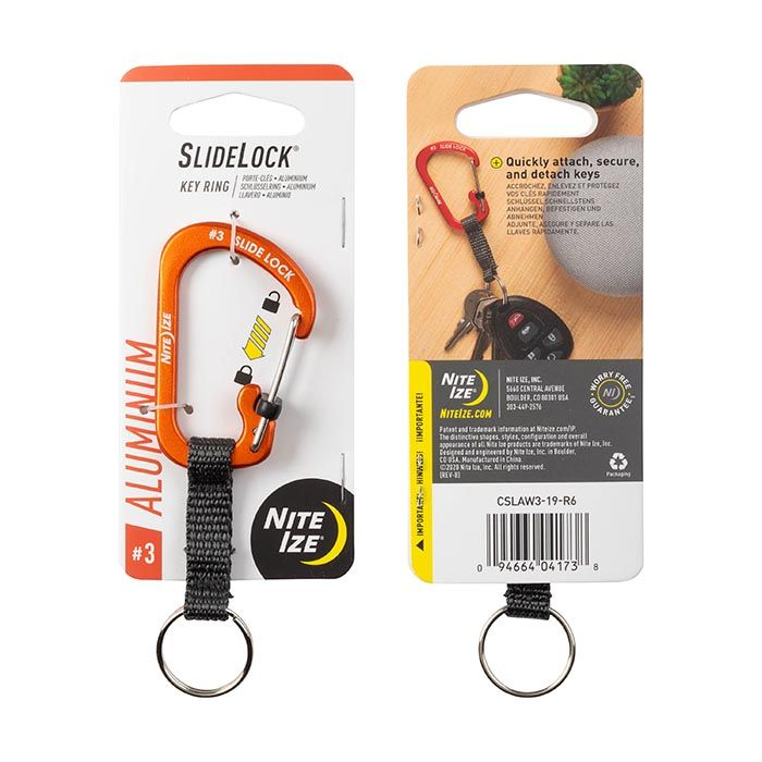 Карабин с блокировкой Nite Ize SlideLock Key Ring Оранжевый