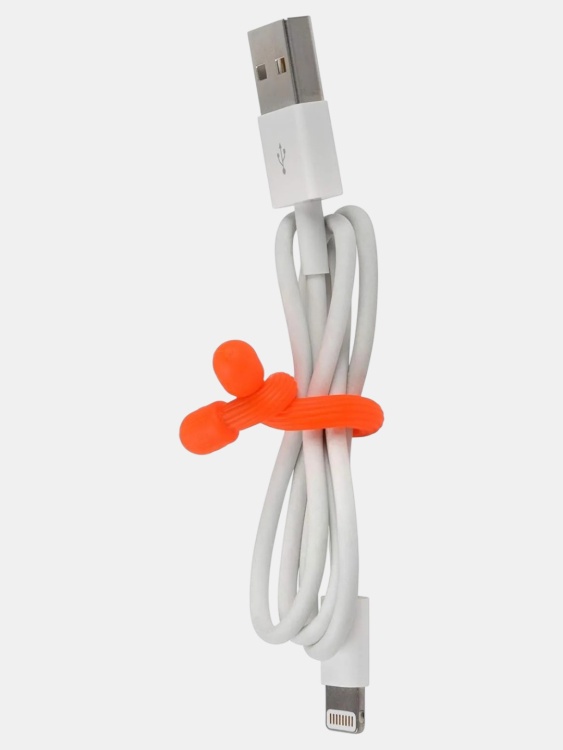 Гибкие стяжки Nite Ize Gear Tie 3", 4 шт, оранжевый