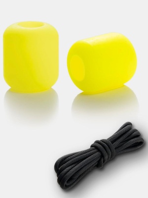 Бусины люминесцентные 2 шт. с паракордом VIPERADE® VAB6 Желтые