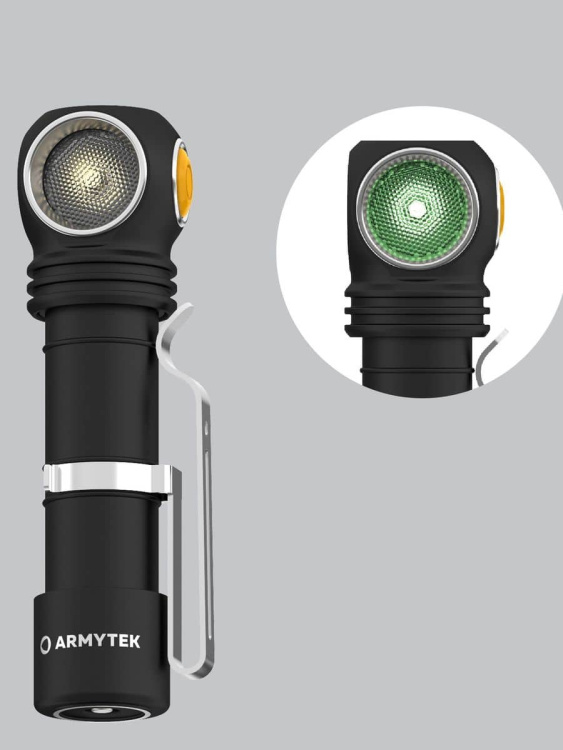 Фонарик ARMYTEK® Wizard C2 WG (Теплый свет+Зеленый)