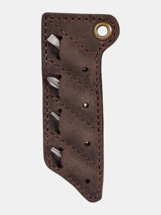 Чехол-органайзер для бит из натуральной кожи KA06 KeyUnity® Brown