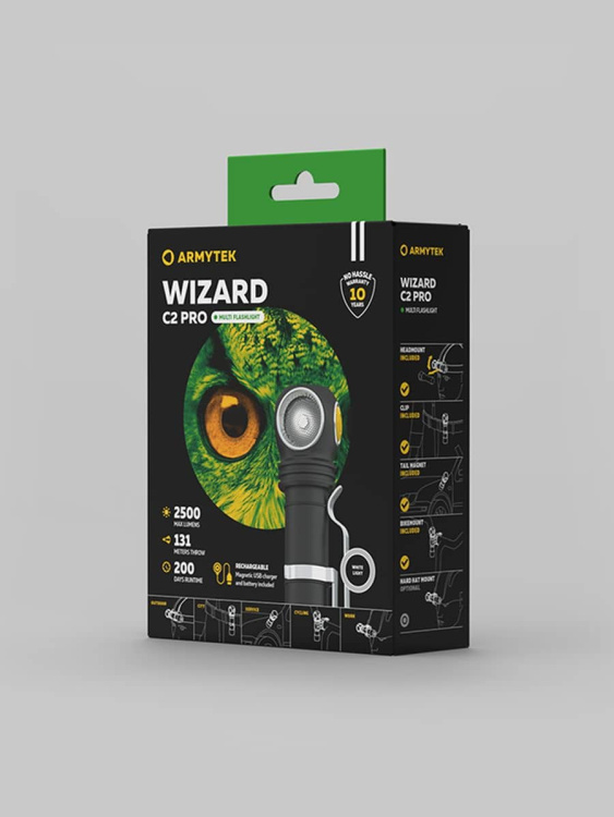 Фонарик ARMYTEK® Wizard C2 PRO (Белый свет)