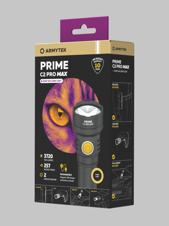 Фонарик ARMYTEK® Prime C2 PRO MAX (Теплый свет)