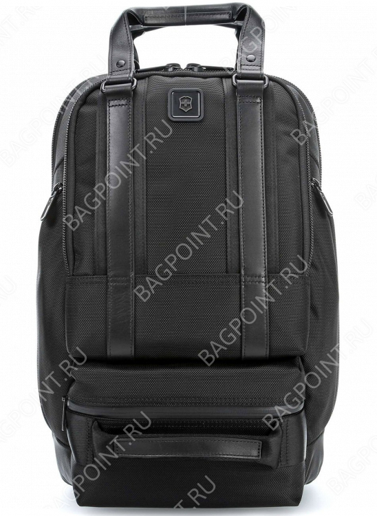 Рюкзак VICTORINOX Lexicon Professional Bellevue 15,6'', чёрный, баллистический нейлон Isynetic / кожа наппа, 30x19x46 см, 1,61 кг, 26 л