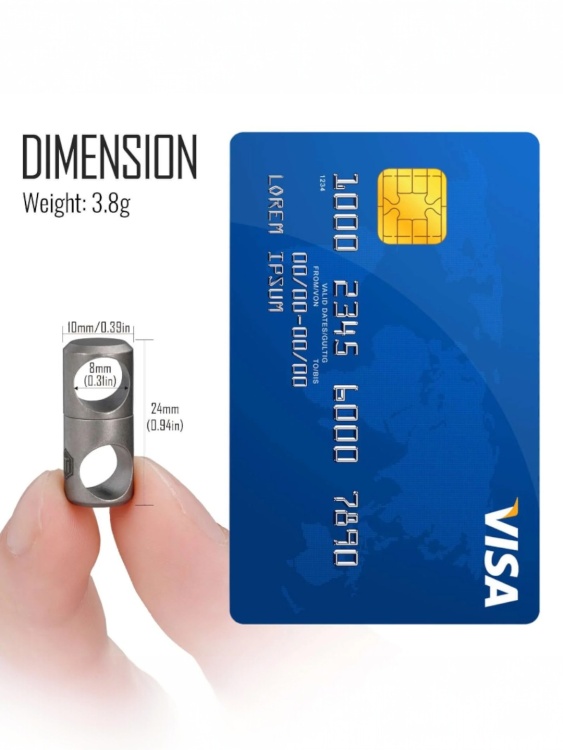 Соединитель-вертлюг титановый KeyUnity® KA07 Stonewashed