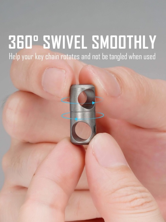 Соединитель-вертлюг титановый KeyUnity® KA07 Stonewashed