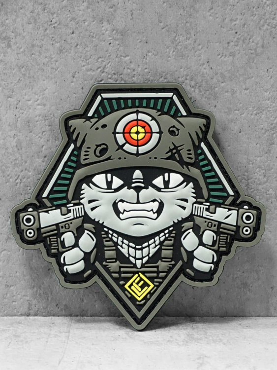 Патч, нашивка прорезиненная с липучкой "TactiCat" #176