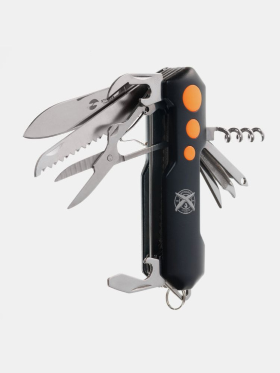 Нож перочинный STINGER®, 96 мм, 15 функций, (Черный/Оранжевый)
