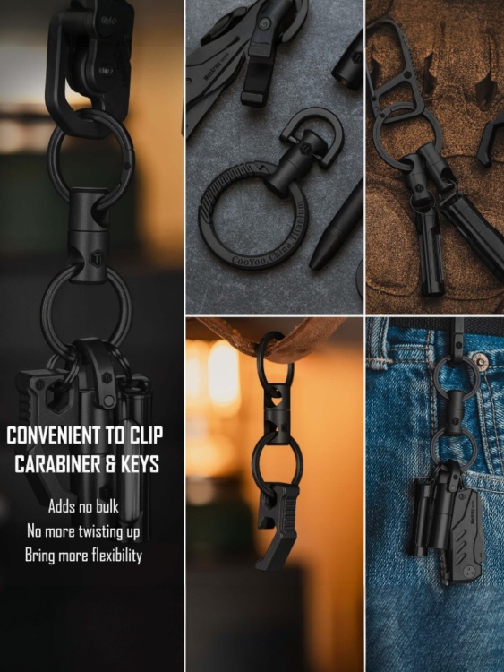 Соединитель-вертлюг титановый KeyUnity® KA15 Black