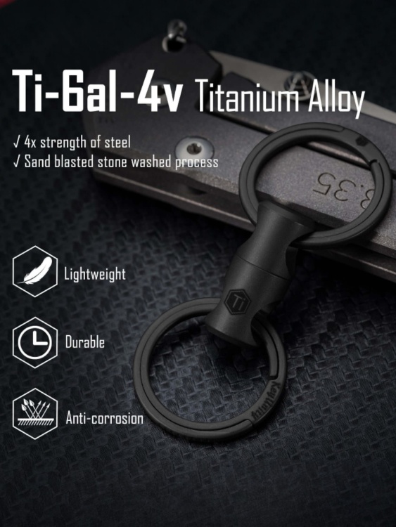 Соединитель-вертлюг титановый KeyUnity® KA15 Black