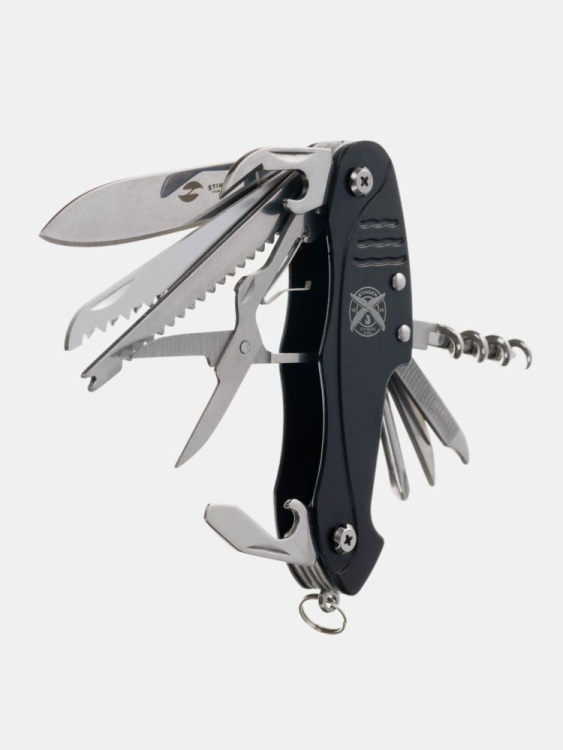 Нож перочинный STINGER®, 96 мм, 15 функций (Черный)