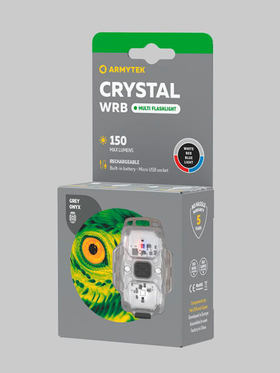 EDC фонарь 6 в 1 ARMYTEK® Crystal WRB (+Красный-Синий маячок)