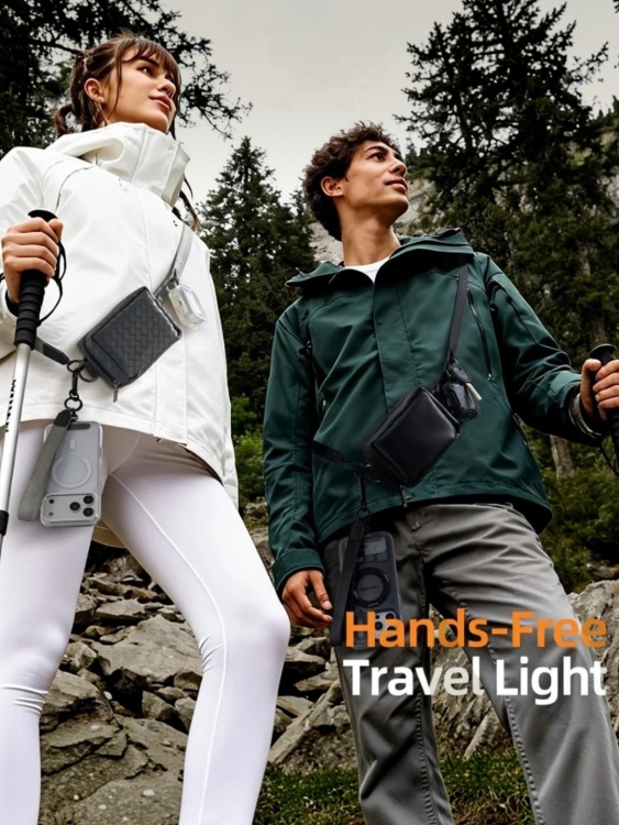 Ланьярд с подсумком PEAKZOOC® Phone Lanyard Kit Серый