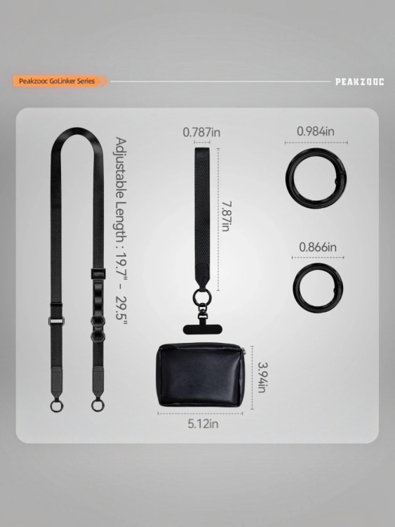 Ланьярд с подсумком PEAKZOOC® Phone Lanyard Kit Бежевый