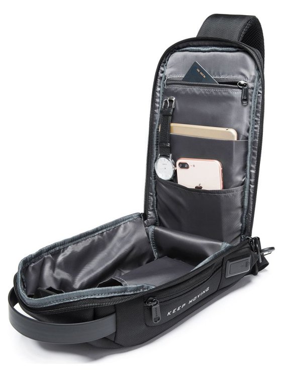 Сумка-слинг Bange BG22085 Black (Черная)
