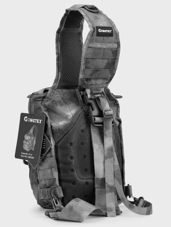 Однолямочный рюкзак GONGTEX® Rover Sling Hexagon "Лесной камуфляж"