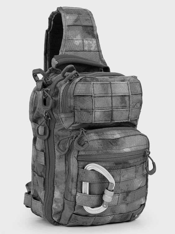 Однолямочный рюкзак GONGTEX® Rover Sling Hexagon "Лесной камуфляж"