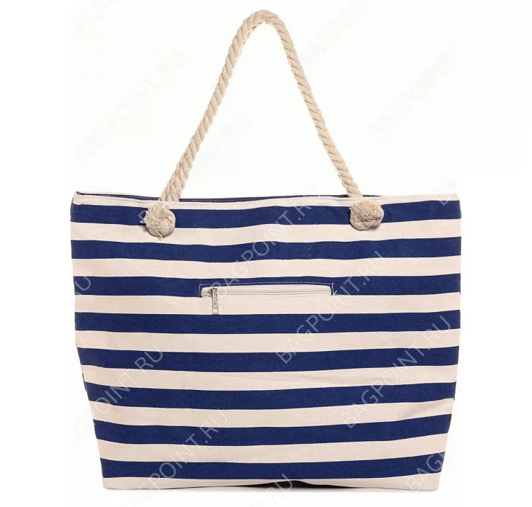 Пляжная сумка "Breeze" бело-синяя
