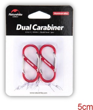 Карабин Naturehike® S Shaped 4см. Red. 4 шт.