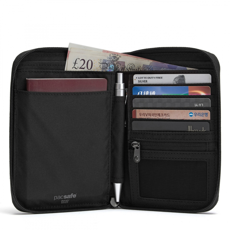 Портмоне для путешествий Pacsafe RFIDsafe travel organizer Серый